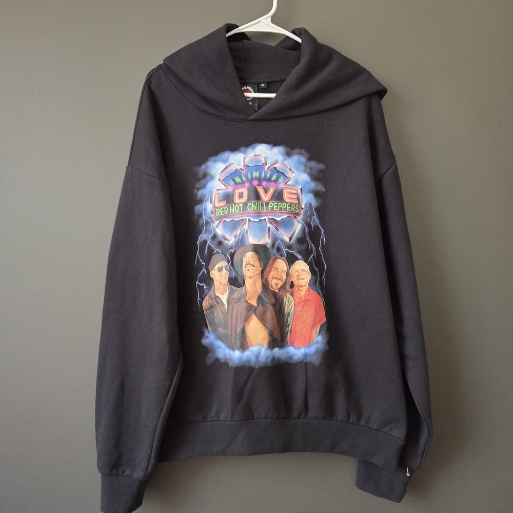 Red Hot Chili Peppers Unlimited Love World Tour 2022 Black Hoodie Size XL‎